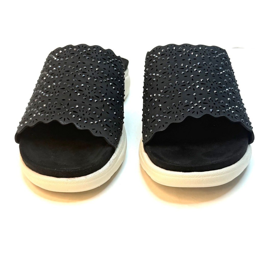 Easy Spirit Women's Alora Embellished Slide Sandals Black Size 9M NWT/BOX